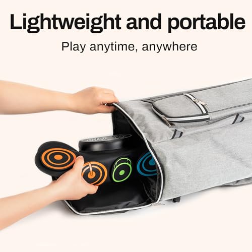 AODSK Electric Drum Set Built-in Speaker, Drum Pad and Sticks, Portable Roll Up Drums Practice Pad, Great Holiday gifts - Thumbnail 6