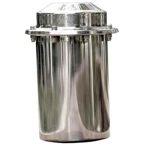 Hemore , Caja de cápsulas de Tiempo de Acero Inoxidable de 4x8 Pulgadas con Tapas, contenedor de Almacenamiento Impermeable, contenedor de cápsulas de Tiempo Impermeables para graduación