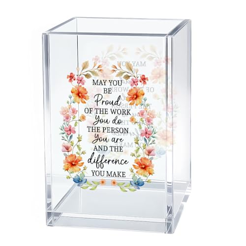 Image of Proud of the Difference You Make Acrylic Pen Holder for Desk