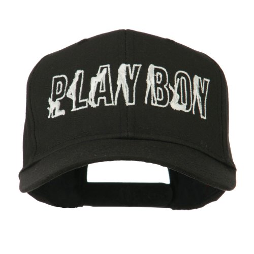 e4Hats.com Playboy Embroidered Cap - Black OSFM