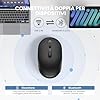 TECKNET Mouse Bluetooth, Mouse Wireless con 3 Modalità (BT5.2/3.0 e 2.4G), 1600 DPI Ottico Silenzioso Mouse Senza Fili Compatibile con PC, Mac, laptop, iPad,Portatile, Nero