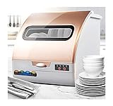 RHSMW Lavavajillas de Encimera, hogar Pequeño Integrado Plato Inteligente Lavadora, desinfección automática de Almacenamiento Mini Lavavajillas, 6 Sistemas Capacidad