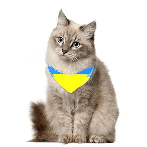 Dog Bandanas Cat Bib Pet Scarf 2 Pcs,Ukrainian Flag Pattern,Pet Bandana For Small Medium Dogs Cats Puppies #TOP1