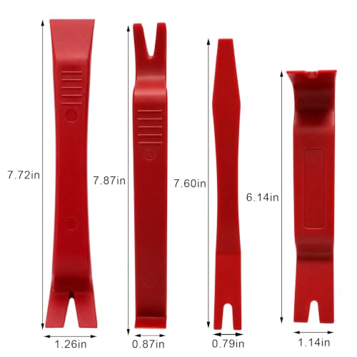 8 PCS Auto Trim Removal Tool Set, Red - Image 3