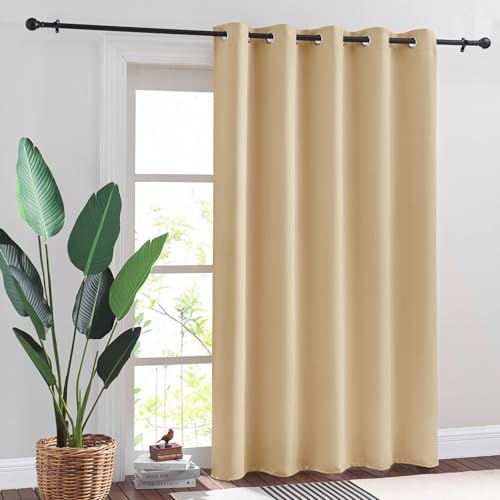 RYB HOME Room Darkening Curtain for Sliding Glass Doors Living Room