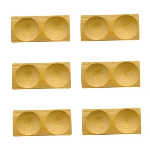 HOLIDYOYO 6pcs Snack Plate Fruit Trays Decorative Trays Dessert Platter Dipping Sauce Bowls Sauce Dipping Bowls Salt Saucer Appetizer Spoons Portion Control Dishes Food Tray re-usable