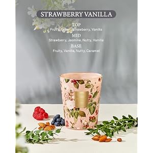M&SENSE Strawberry Vanilla Scented Candle Home Decor, Extra Large 3 Wick Natural Soy Wax Candles for Home Scented, Christmas Candles Gift for Winter Holiday, 150 Hours Long Lasting Slow Burning, 35 OZ MSENSE Strawberry Vanilla Scented Candle Home Decor Extra Large 3 Wick Natural Soy Wax Candles for Home Scented Christmas Candles Gift for Winter Holiday 150 Hours Long Lasting Slow Burning 35 OZ