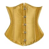 Generisch Europäischer Korsett-Body für Shapewear, nahtlos, figurformend, Unterwäsche zur Straffung des Oberkörpers (Yellow, XL)