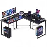 SAFONUS Escritorio para computadora, Escritorio en l, Escritorio Gamer de 51 Pulgadas con Soporte para Monitor, Mesa de...