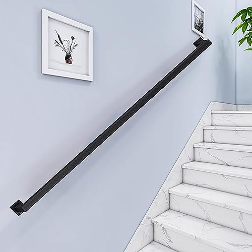 Rambarde d'escalier extérieure de 270cm en fer forgé avec support mural