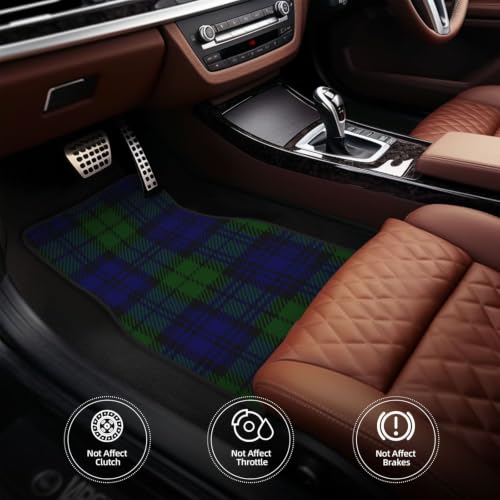 Alfombrillas de coche para lluvia y nieve con dise&ntilde;o cuadros escoceses 5