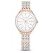 Produktbild Swarovski Attract Uhr, Rosé Vergoldete Damenuhr mit Roségoldfarbenem Gehäuse, Silberfarbenem Zifferblatt, Swarovski Kristallen und Metallarmband