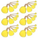 Fácil de usar y limpiar: este juego de cepillos de esponja es muy fácil de usar. Simplemente aplique pintura a la esponja y comience a pintar. El cepillo con mango puede evitar que las manos de los niños toquen directamente la pintura. Estos cepillos de esponja redondos también son fáciles de limpiar, solo lávelos con agua jabonosa y séquelos al aire antes de volver a usarlos.