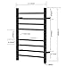 HEATGENE Towel Warmer with Timer and Temperature Control, Electric Towel Warmer with 8 Square Bars, Wall-Mounted Electric Towel Rack with 8 Square Bars, Plug-in/Hardwired Towel Rails - Matte Black