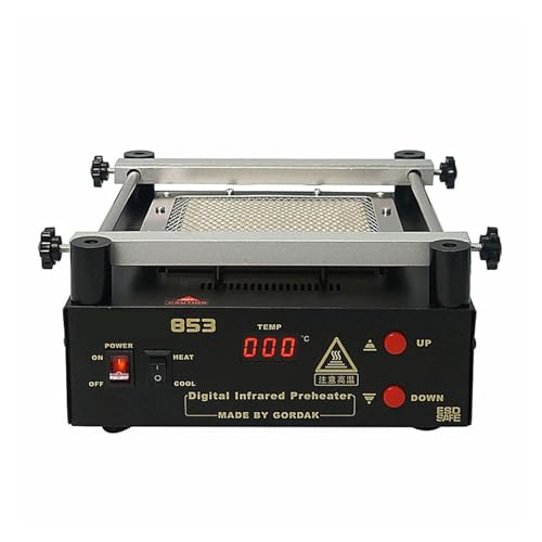 Soldering Hot Plate, 853 IR Infrared Preheating Station Lead-Free Preheater for BGA Repairing Desoldering of PCB Board Tools Kit for Electronic Repair Lab, Rework Heater Lab