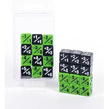 Premium MTG +1/+1 and -1/-1 Counter Dice 12 Piece Combo Pack Hedral 12d6 - Magic The Gathering TCG CCG