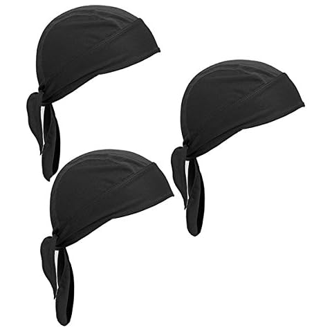 Netursho Sweat Wicking Beanie Cap Skull Cap Outdoor Head Wrap for Men and Women Pack of 3 Cover