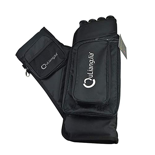 SHARROW Archery Quiver 4 Tube Arrow Quiver Holder Portable Back Belt Waist Hanged for Target Archery Arrow Bag (Black) - Image 2