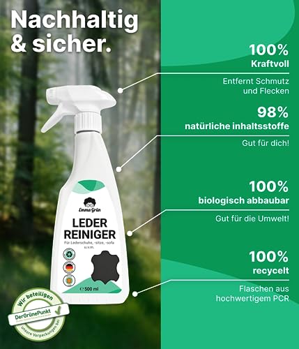 Polsterreiniger Emma Grün für Leder und Alcantara im Auto