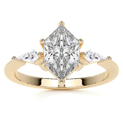 2.0 CT Dutch Marquise Cut Moissanite Diamond Engagement Ring, 14K/18K Gold, Side Stone Anniversary Promise Ring For Her2