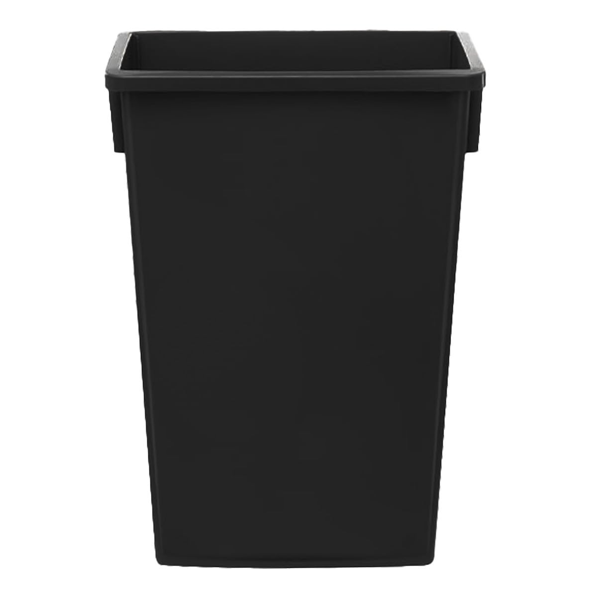 23 Gallon Black Rectangular Plastic Commercial Trash Can