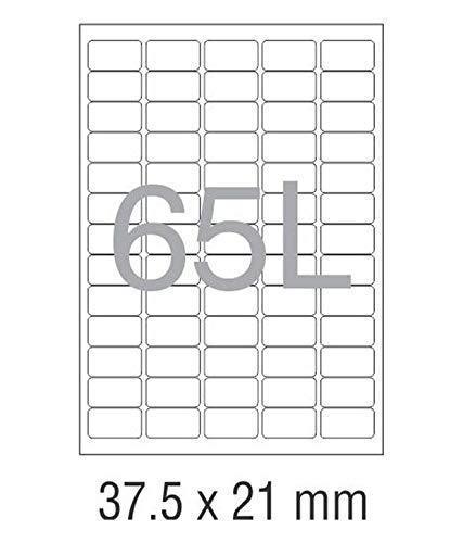 TTC 65 Sticker Labels in A4 Size for Inkjet and Laser Printer (65 ...