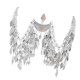 TOWARDSNAN Adornos étnicos de moda para el cabello, borlas largas, tocado de ceremonia, tocado para festivales de música y ocasiones especiales