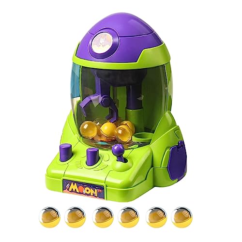 Deevoka Claw Machine Table Game Hand Crank Grab Doll Toy Claw Game Toy Control The Levers Exciting Play Prize Dispenser Vending Toy for Boys Girls, Green