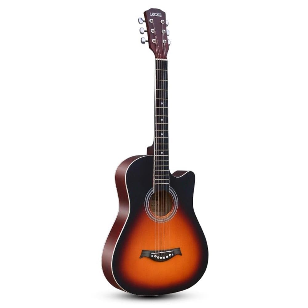 Akustikgitarre Starter Kit mit Koffer, Gurt, Stimmpfeife und Plektrum für Anfänger und Musikliebhaber