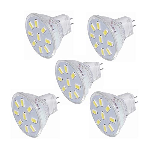 ANTYX MR11 GU4 Lâmpada LED luzes de luz branco quente DC/AC 12 V 24 V, 3 W, 20 W lâmpada de halogéneo equivalente, 220 - 240 lúmens, 3000 K, ângulo de feixe de 120 °, AC/DC 8-30 V 5-Pack