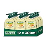 Palmolive Naturals Leche y Miel, Jabón de Manos Líquido, Cuida tu Piel con Delicadeza, Sin Jabón, Ingredientes Naturales, Fórmula Biodegradable, Testado Dermatológicamente, Pack 12 Uds x 300 ml