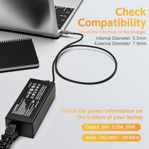 image for ROLADA Laptop Charger Compatible with Lenovo Thinkpad E430 E520 E530 E