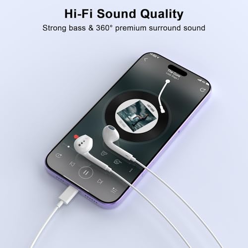 Image of [Apple MFi Certified] Wired Headphones for iPhone Earbuds with Built-in Microphone & Volume Control Nosie Reduction Earphones Headsets Compatible with iPhone 14 13 12 11 Pro Max XS XR X 8 7, 2 Pack