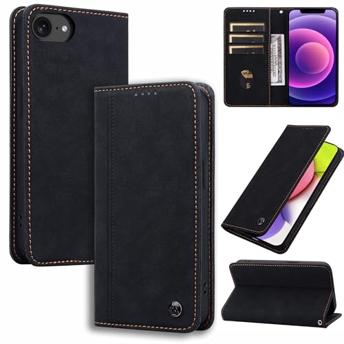 Vokpok iPhone 16e ��p �P�[�X �蒠�^ �����}�O�l�b�g �J�[�h���[ �A�C�t�H�[�� 16e ���z�^ �P�[�X �㎿PU�������U�[ �X�^���h�@�\�t�� �ϖ��C �ϏՌ� �S�ʕی� �y�ʔ��^ ���E���₷�� �O�[�O�� iPhone SE4�X�}�z�P�[�X 