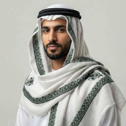 Keffiyeh jacquard Kaeltsyn bufanda shemagh tradicional premium 7