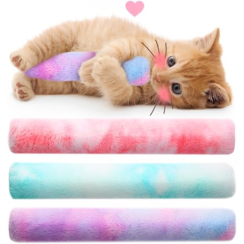MOAZIFI 3 piezas de hierba gatera, juguete para gatos, juguete para el autoempleo, juguete calmante para mascotas, juguete esponjoso para mascotas para interior, adecuado para burlarse y consolar a