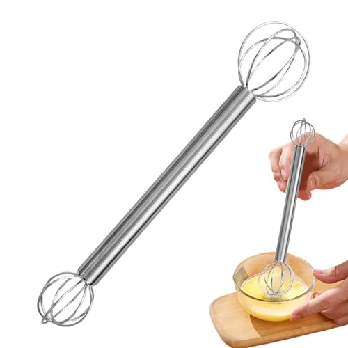 Whisk Hand - Strumento Di Frusta Alimentare, Di Miscelazione Delle Uova | Asta Di Schiuma Manuale Leggera, Miscelatore Rotante Ad Alta Velocità per Insalata Di Fusione Di Bevande Di Artigia
