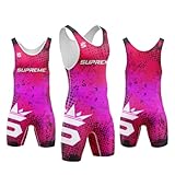 SUPREME SINGLETS GRUNGE PINK GLOW IN THE DARK wrestling singlet