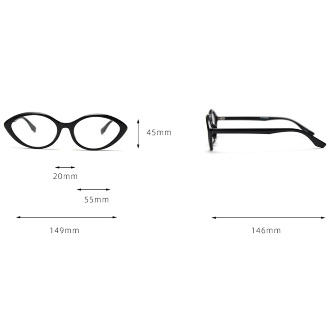Occhiali da vista vintage Cat Eye Tr90 con montatura ovale da uomo e da donna alla moda