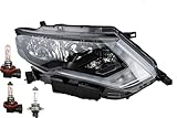 Phares Johns, Phare halogène droit compatible avec Nissan X-Trail 17 avec ampoules