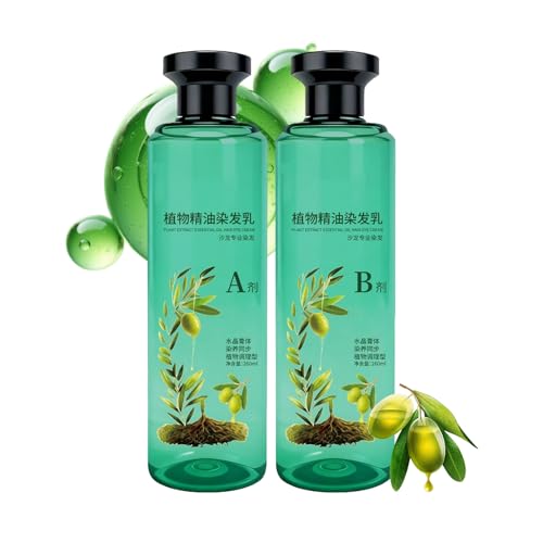 Hair Dye For Women - 260ml Plant Oil Nourishing Cream,2 Bottles Set Color Hair Dye - for Grey Coverage Youngers Adults Elders Barbers Salon Home