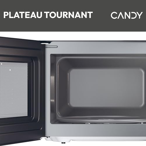 Candy Idea CMG20SMW Four Micro-ondes 700 W 20L, Fonction Gril, Fonction Décongélation, Plateau Tournant 25,5cm, 5 Niveaux de Puissance, Blanc – Image 6
