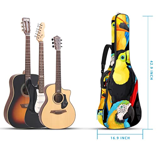 Macaws and Toucans Housse de transport imperméable en tissu Oxford pour guitare avec bandoulière réglable - Les Beatles, Paul McCartney, John Lennon, RIngo Starr, George Harrison Macaws and Toucans Housse de transport imperméable en tissu Oxford pour guitare avec bandoulière réglable – Image 6