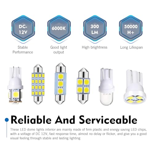Kit de luces LED interiores para auto 42 piezas miniatura 5