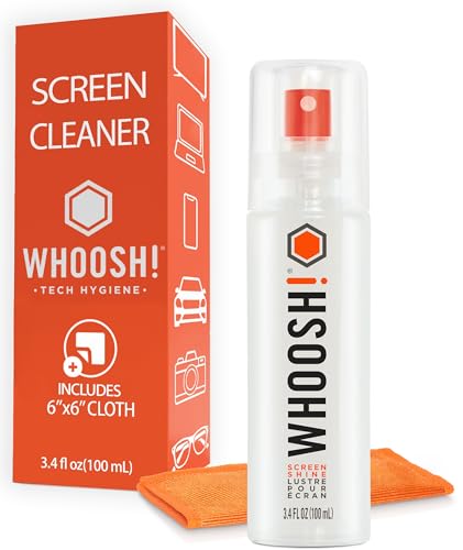 Whoosh! Spray Limpia Pantallas Go XL para teléfono, Gafas, Coche y MacBook – 100 ml Limpiador...