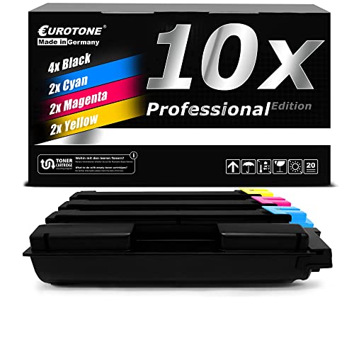 Toner TK 590 BK C Y M Olivetti D-Color MF 2603 compatible Eurotone lot de 10 recharges
