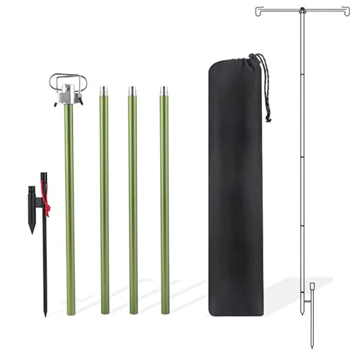 AUTOSwpozo Soporte de Linterna de Campamento de lámpara Plegable de Campamento portátil: Soporte de luz de aleación de Aluminio Ligero Alturas Ajustables para Acampar, Caminar, Pescar,Verde Cover