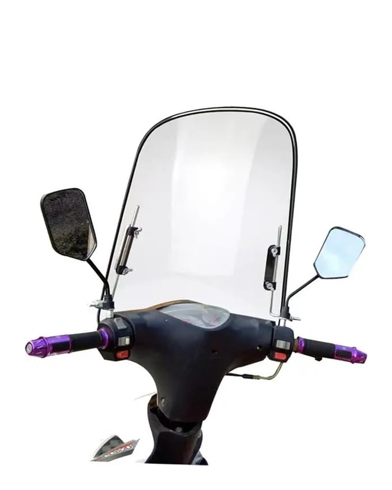 D'écran Déflecteurs Moto Pare-Brise De Moto Universel 18x16.7 Pouces, Grand Pare-Brise Transparent pour Motos, Déflecteur De Vent, Pare-Brise