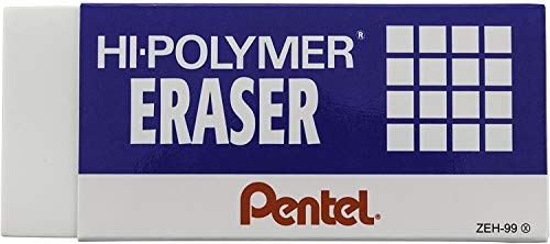 Borrador Pentel de polímero Super XL que limpia sin dañar el papel 1