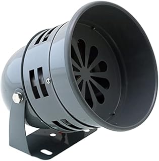 Vixen Horns Loud Electric Motor Driven Metal Alarm/Siren (Air Raid) 12V Gray VXS4006